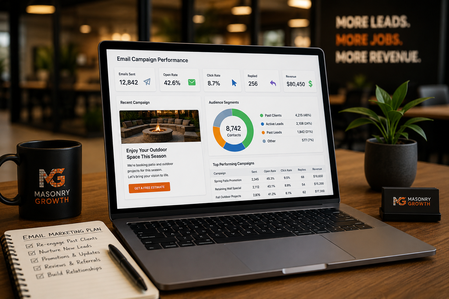 Email marketing for masonry repeat revenue